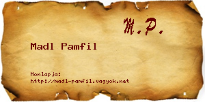 Madl Pamfil névjegykártya